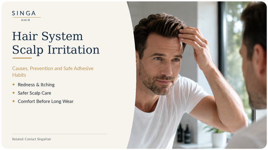 Hair System Scalp Irritation: Causes, Prevention and Safe Adhesive Habits