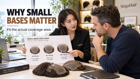SingaHair consultation on small base hair systems and realistic fit
