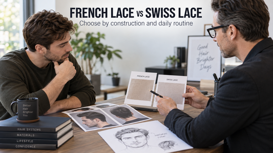 French lace versus Swiss lace consultation for men