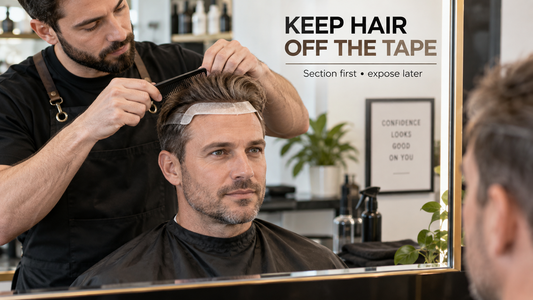 hair system reattachment hair sectioning before tape exposure