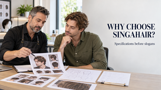 SingaHair factory direct mens hair system custom consultation