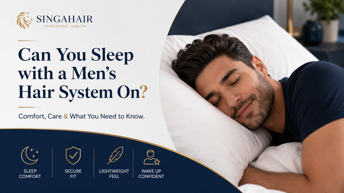 Can You Sleep with a Men's Hair System On?