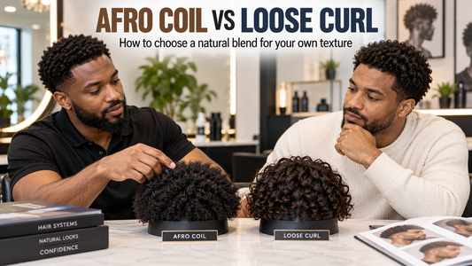 SingaHair customer comparing Afro coil and loose curl hairstyle references