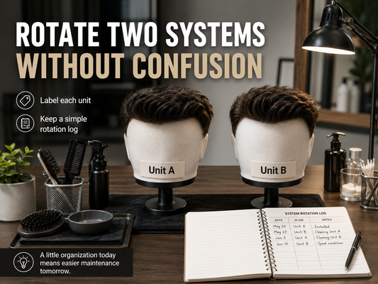 two hair systems rotation