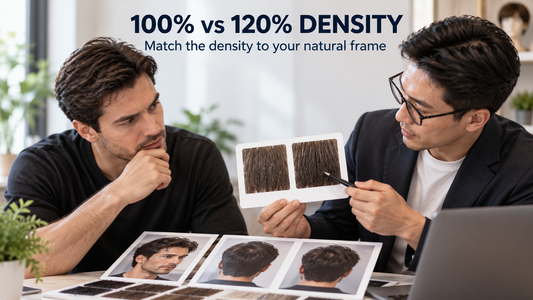 100% vs 120% hair system density buying comparison