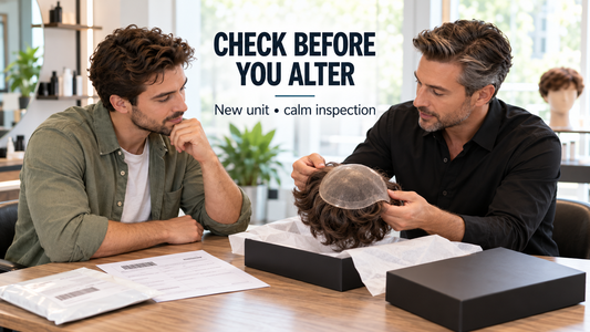 new hair system unboxing inspection before installation