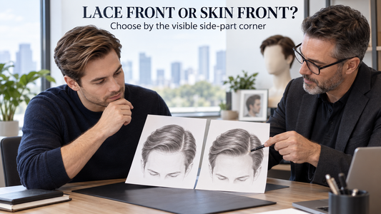side part lace versus thin skin hair system consultation