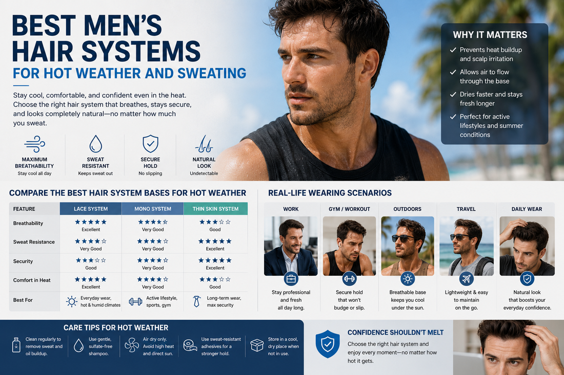 Best Men's Hair Systems for Hot Weather and Sweating