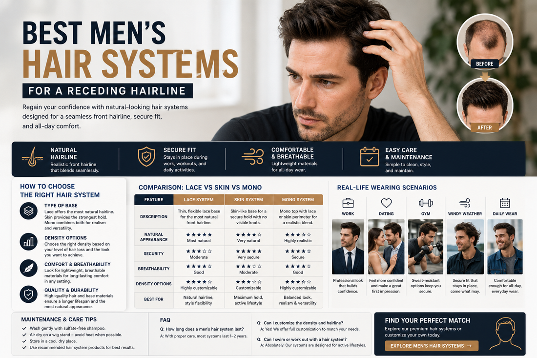 Best Men's Hair Systems for a Receding Hairline