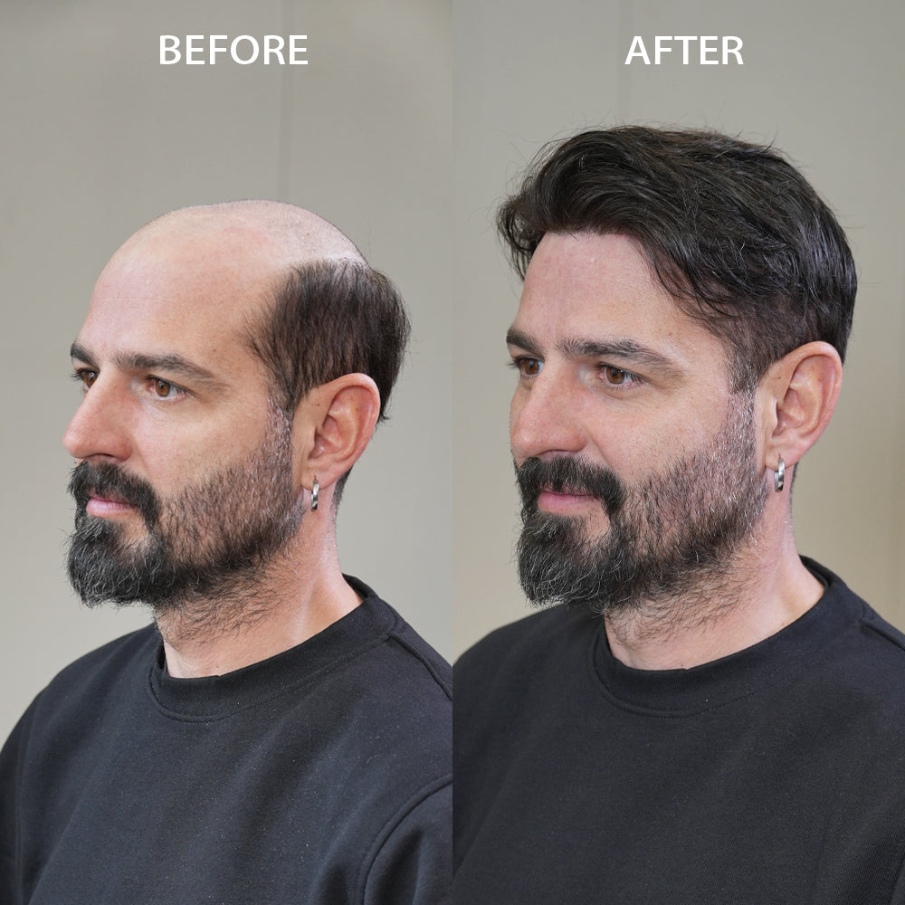 SINGA HAIR Hair System For Men Soft Welded Lace Base Front Human Hairpiece Bleached Knot Natural Hairline Hair System