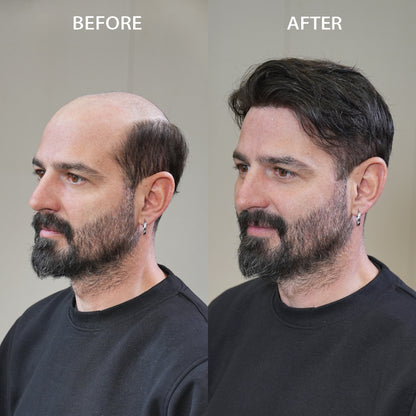 SINGA HAIR Hair System For Men Soft Welded Lace Base Front Human Hairpiece Bleached Knot Natural Hairline Hair System