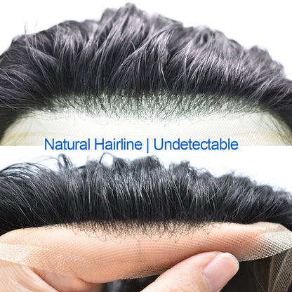 SINGA HAIR Mens Toupee Hair Pieces Invisible French Lace Hair Systems For Men