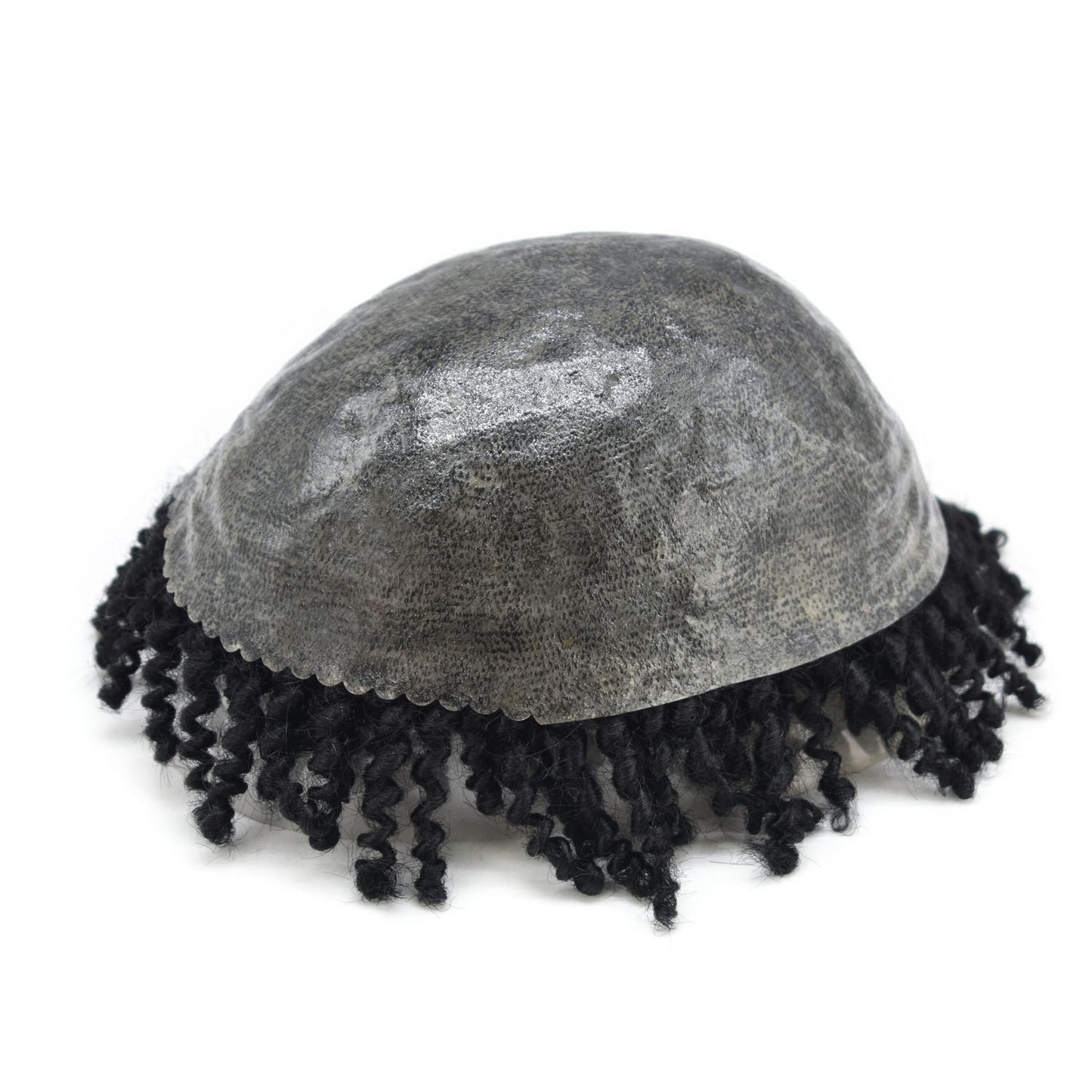 SINGA HAIR Afro Toupee for Black Men Poly Hair Units for African American Men Hair System Afro Brazilian Hair Replacement System