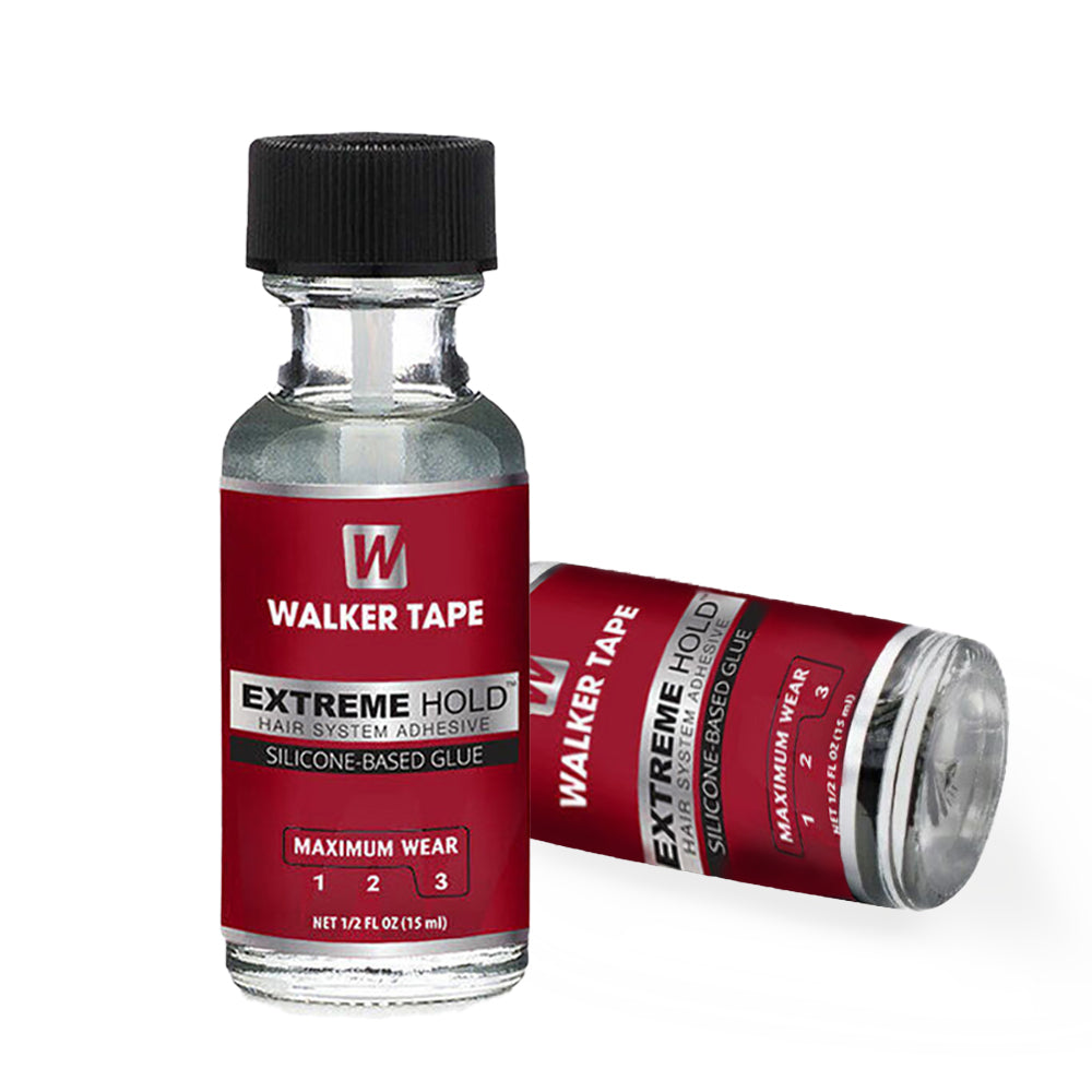 Extreme Hold Glue Adhesive Soft Bond Lace Poly Hair Replacement System Front Bonding Weave Wigs Active Hair System Hairpiece Super Bold Hold Adhesive Liquid Glue 0.5 Oz