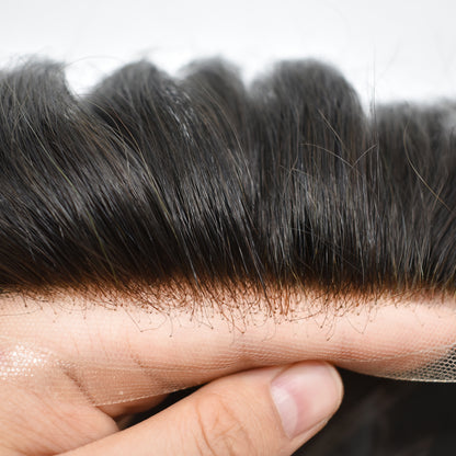 SINGA HAIR Toupee For Men Fine Mono Mens Hair Piece Human Hair Units Replacement System Lace Front Hairpieces