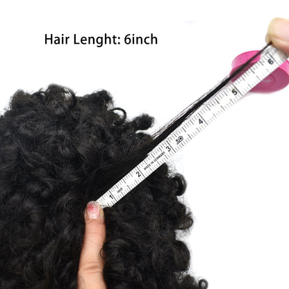 SINGA HAIR US STOCK Afro Toupee For Black Men Fine Mono Men Wave Hair Unit Clear Poly Around Kinky Curly Hairpiece