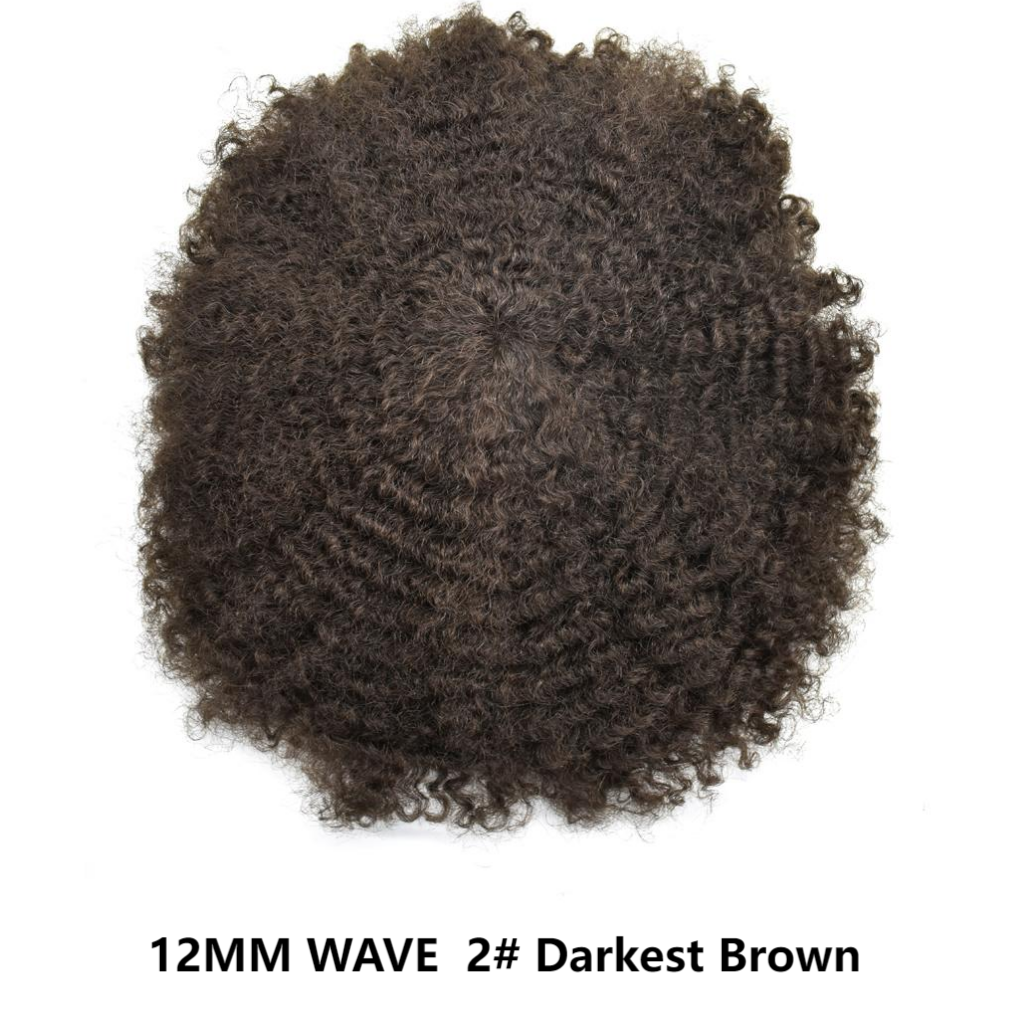 SINGA HAIR Afro Toupee For Black Men Human Hair Replacement System Units 0.12mm Durable Full Poly Skin Mens Hairpiece African American Mens Weave Hair Units