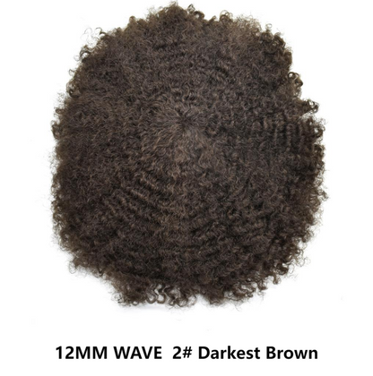 SINGA HAIR Afro Toupee For Black Men Human Hair Replacement System Units 0.12mm Durable Full Poly Skin Mens Hairpiece African American Mens Weave Hair Units