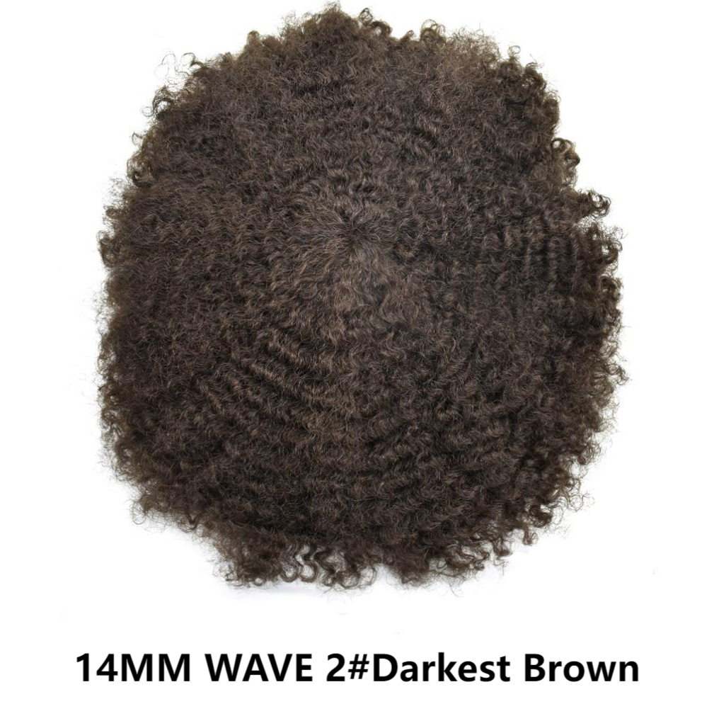 SINGA HAIR Afro Toupee For Black Men Human Hair Replacement System Units 0.12mm Durable Full Poly Skin Mens Hairpiece African American Mens Weave Hair Units
