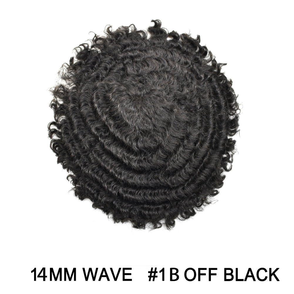 SINGA HAIR Thin Skin PU Afro Toupee for Black Men Hair Units for African American Men Hair System Afro Brazilian Hair Replacement System
