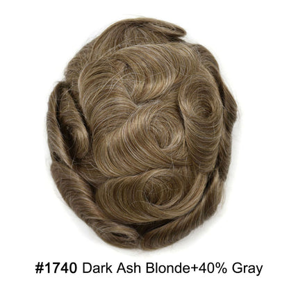 SINGA HAIR US Stock Toupee for Mens Full PU Injected Human Hairpiece for Men Durable Mens Hair System|Fast Shipping USA