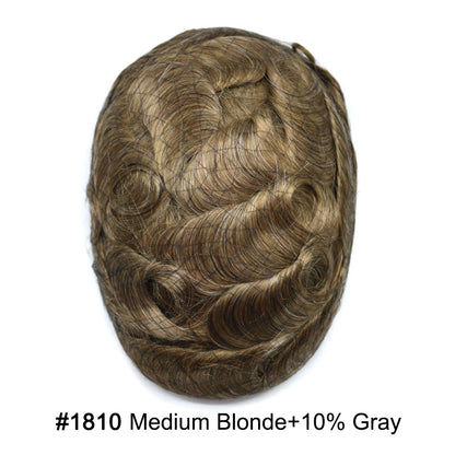 SINGA HAIR US Stock Toupee for Mens Full PU Injected Human Hairpiece for Men Durable Mens Hair System|Fast Shipping USA
