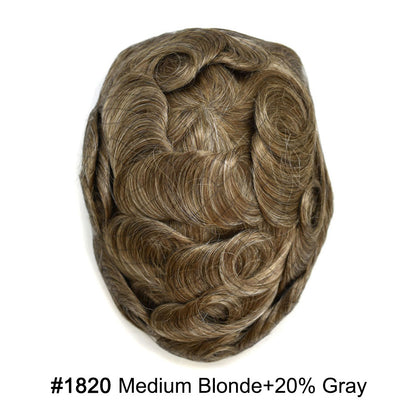 SINGA HAIR US Stock Toupee for Mens Full PU Injected Human Hairpiece for Men Durable Mens Hair System|Fast Shipping USA