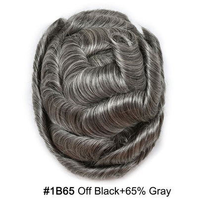 SINGA HAIR Hair System For Men Soft Welded Lace Base Front Human Hairpiece Bleached Knot Natural Hairline Hair System
