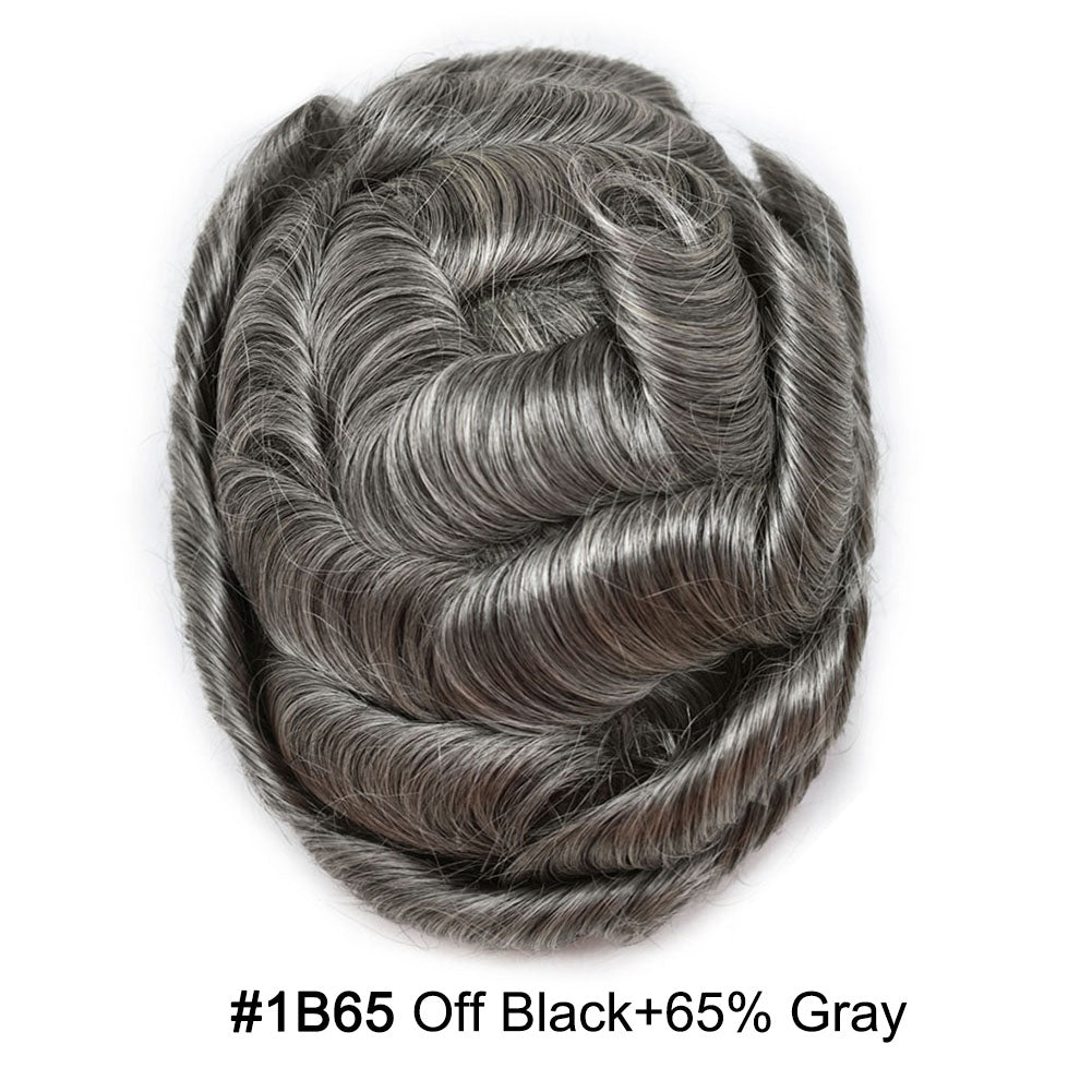 SINGA HAIR Mens Toupee Hair Pieces Lace Front Hair Unit Durable Fine Monofilament Hair Systems For Men Bleached Knots Natural Hairline
