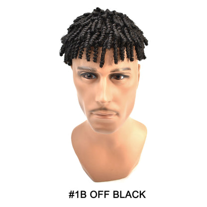SINGA HAIR Afro Toupee for Black Men Poly Hair Units for African American Men Hair System Afro Brazilian Hair Replacement System