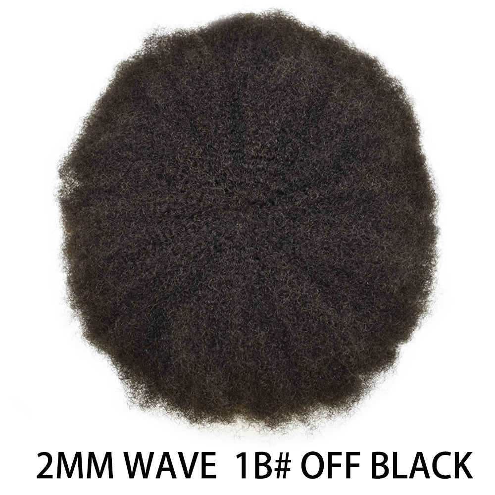 SINGA HAIR Afro Toupee For Black Men Human Hair Replacement System Units 0.12mm Durable Full Poly Skin Mens Hairpiece African American Mens Weave Hair Units
