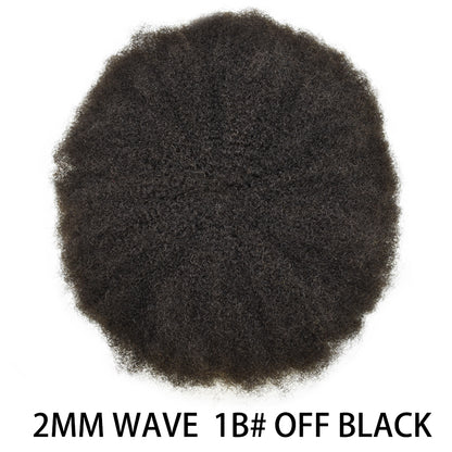 SINGA HAIR Afro Toupee For Black Men Human Hair Replacement System Units 0.12mm Durable Full Poly Skin Mens Hairpiece African American Mens Weave Hair Units
