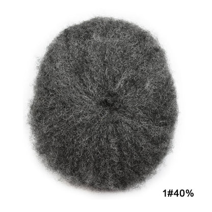 SINGA HAIR Afro Toupee For Black Men Human Hair Replacement System Units 0.12mm Durable Full Poly Skin Mens Hairpiece African American Mens Weave Hair Units