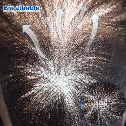 SINGA HAIR Toupee Hair for Men Real Human Hair  Super Fine Welded Mono Durable and Breathable Hairpieces for Men Bleached Knot Hair System