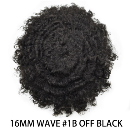 SINGA HAIR Thin Skin PU Afro Toupee for Black Men Hair Units for African American Men Hair System Afro Brazilian Hair Replacement System