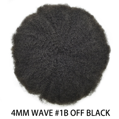 SINGA HAIR Thin Skin PU Afro Toupee for Black Men Hair Units for African American Men Hair System Afro Brazilian Hair Replacement System