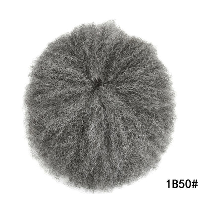 SINGA HAIR Afro Toupee For Black Men Human Hair Replacement System Units 0.12mm Durable Full Poly Skin Mens Hairpiece African American Mens Weave Hair Units