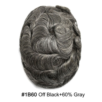 SINGA HAIR US Stock French Lace Front Mens Toupee Breathable Invisible Knots Human Hairpiece|Fast Shipping USA