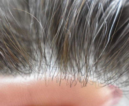 SINGA HAIR US Stock 0.06mm Ultra Thin Skin Hair System for Men V-Looped Knots Mens Hairpieces Toupee for Men