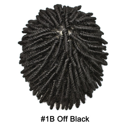SINGA HAIR Afro Toupee for Black Men Poly Hair Units for African American Men Hair System Afro Brazilian Hair Replacement System
