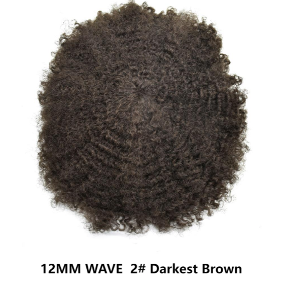 SINGA HAIR Thin Skin PU Afro Toupee for Black Men Hair Units for African American Men Hair System Afro Brazilian Hair Replacement System