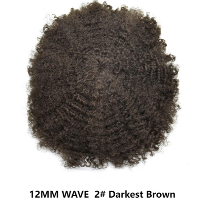 SINGA HAIR Thin Skin PU Afro Toupee for Black Men Hair Units for African American Men Hair System Afro Brazilian Hair Replacement System