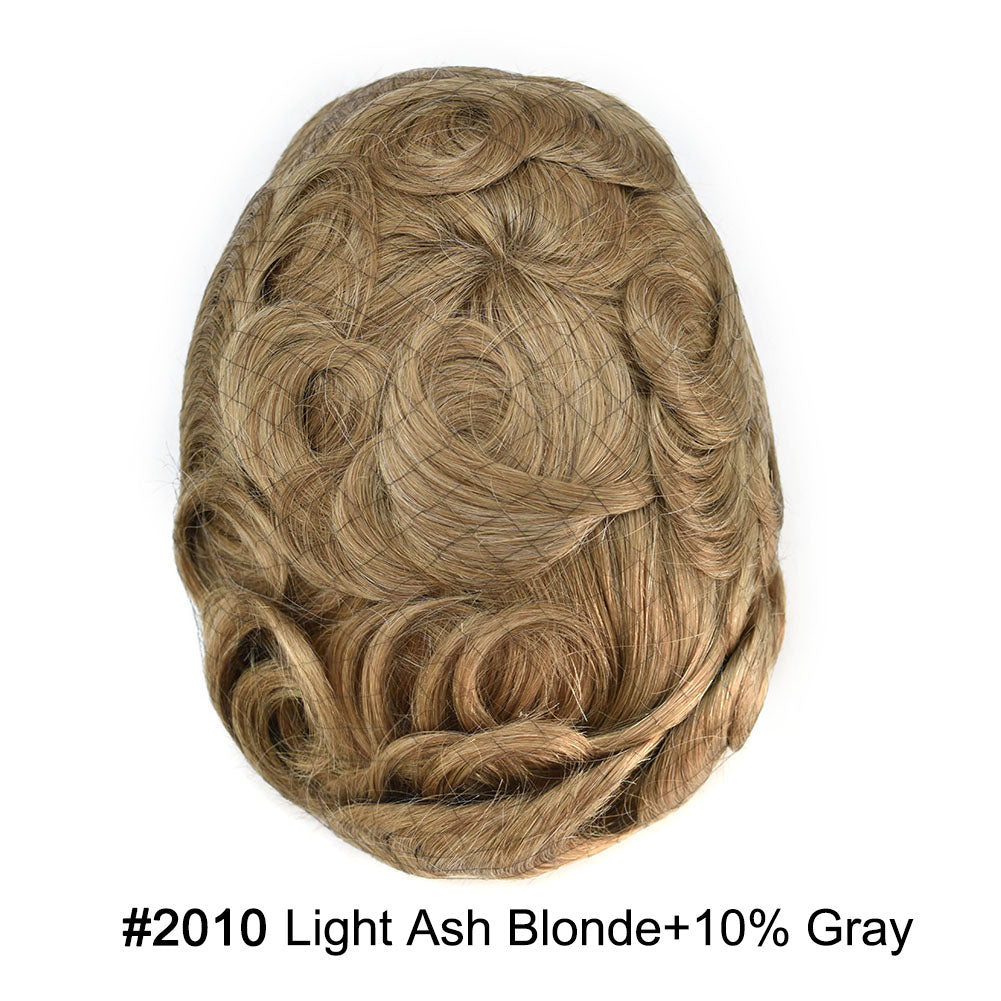 SINGA HAIR Mens Toupee Hair Pieces Lace Front Hair Unit Durable Fine Monofilament Hair Systems For Men Bleached Knots Natural Hairline