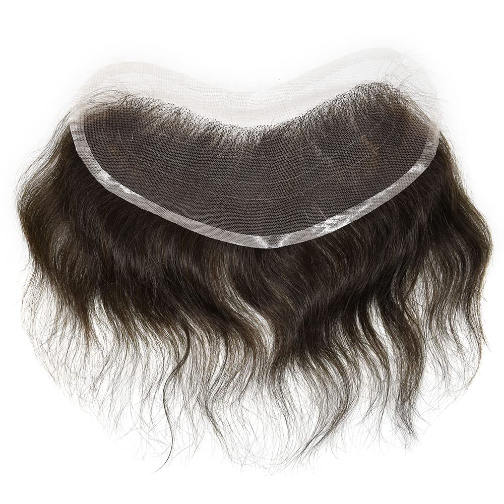 SINGA HAIR Swiss full Lace Frontal 4CM x 18CM High Quality Frontal Remy Human Hair for Receding Hairline Front Hair System