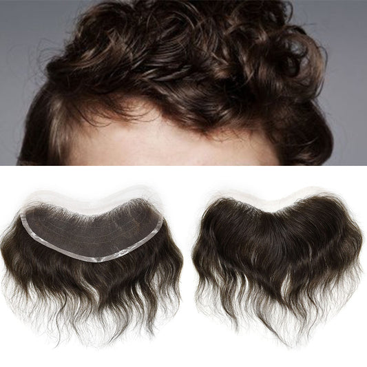 SINGA HAIR Swiss full Lace Frontal 4CM x 18CM High Quality Frontal Remy Human Hair for Receding Hairline Front Hair System