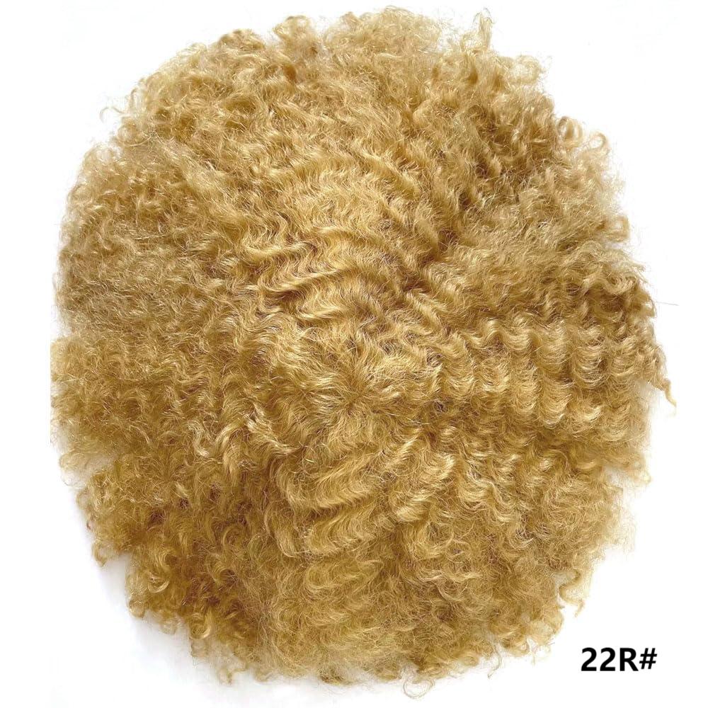 SINGA HAIR Afro Toupee For Black Men Human Hair Replacement System Units 0.12mm Durable Full Poly Skin Mens Hairpiece African American Mens Weave Hair Units