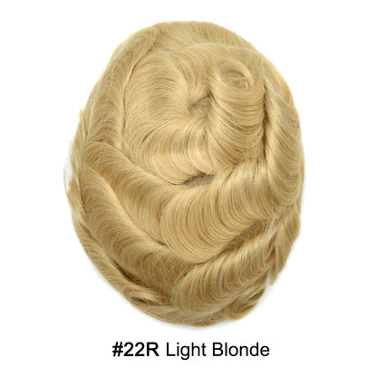 SINGA HAIR Toupee for Men Real Human Hair Piece French Lace Mens Hairpiece NPU Poly Coating Breathable Mens Toupee Hair Replacement System Natural Hairline