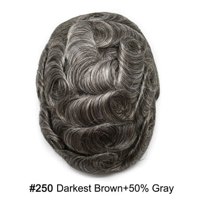 SINGA HAIR Toupee For Men Fine Mono Mens Hair Piece Human Hair Units Replacement System Lace Front Hairpieces