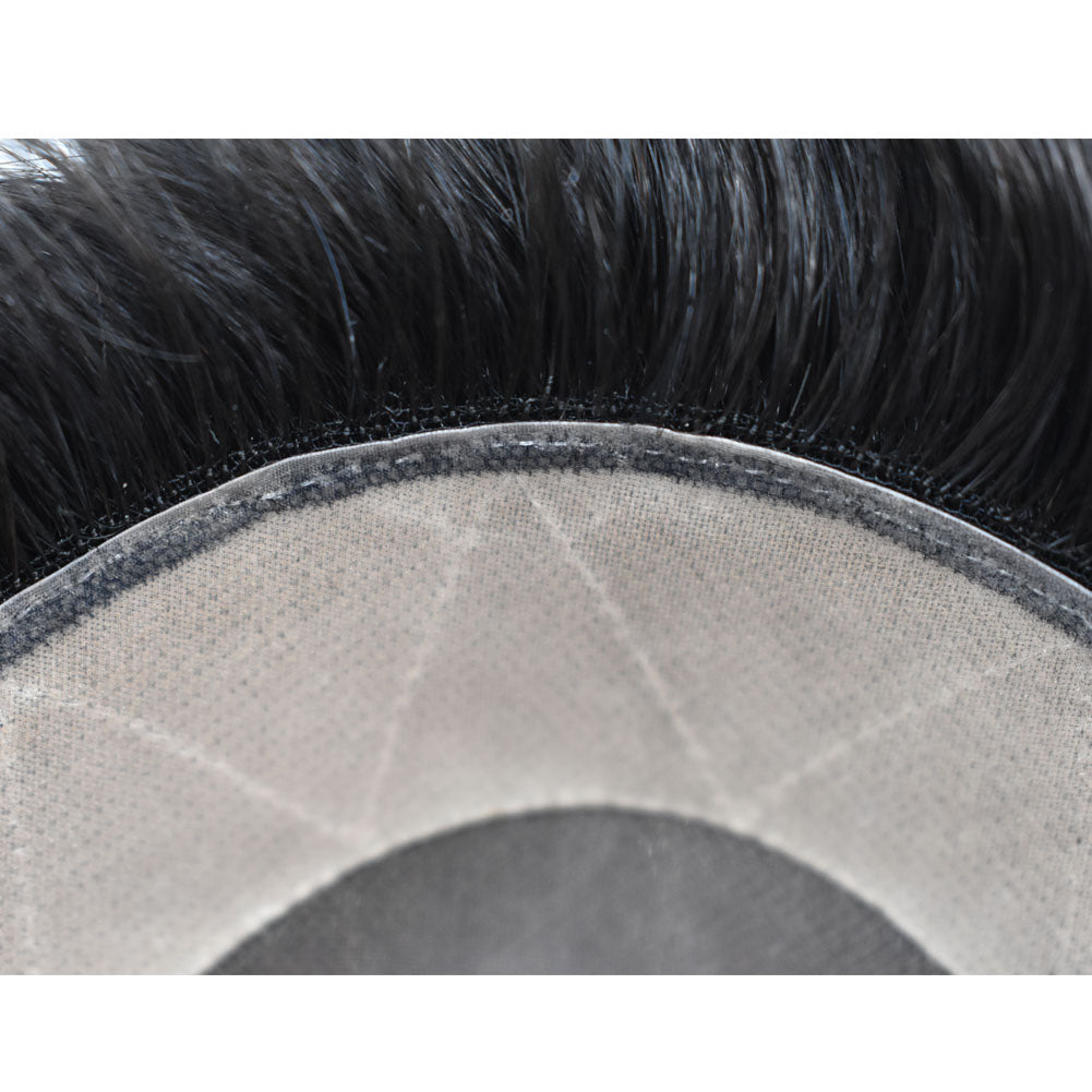 SINGA HAIR Hair System For Men Monofilament With NPU Around Lace Folded In The Very Front Hairpiece US Stock