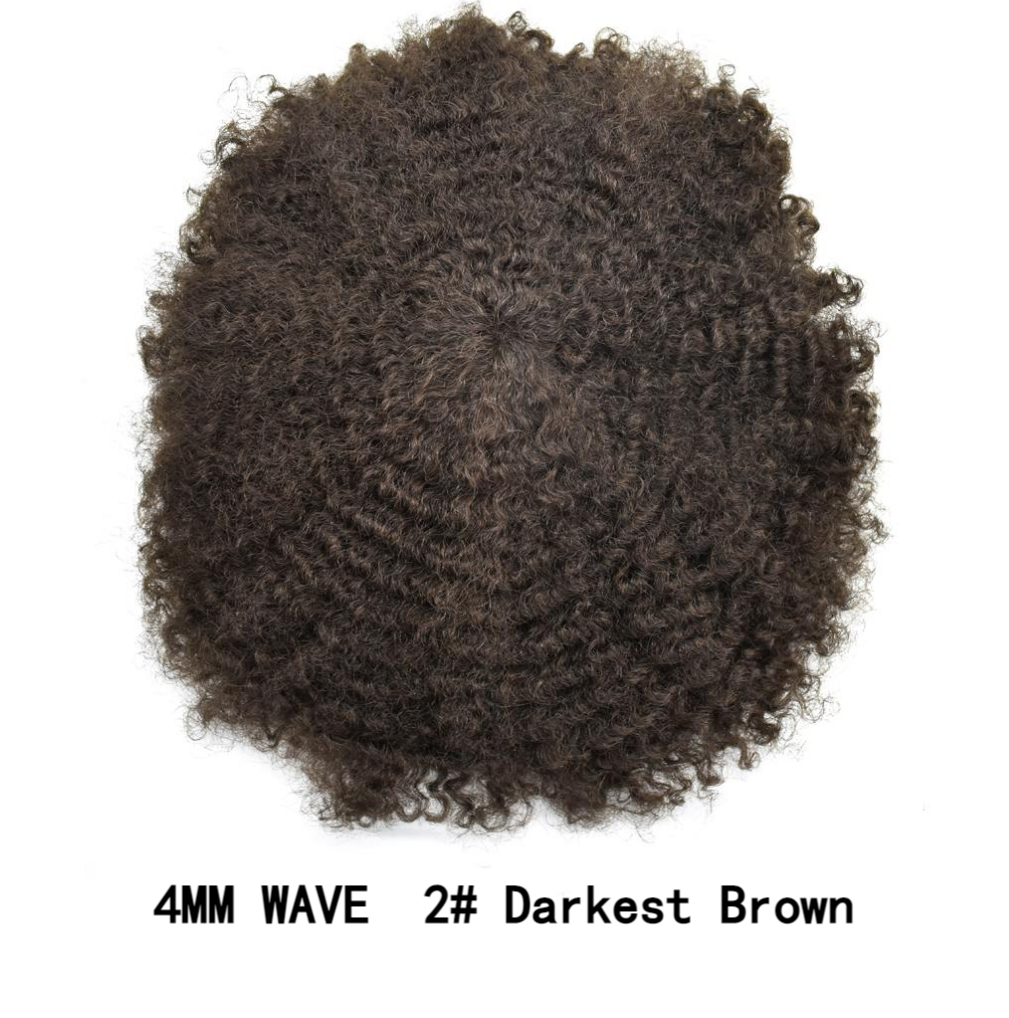 SINGA HAIR Afro Toupee For Black Men Human Hair Replacement System Units 0.12mm Durable Full Poly Skin Mens Hairpiece African American Mens Weave Hair Units